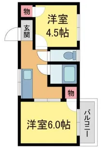 若草ハイツ【2階】の間取り