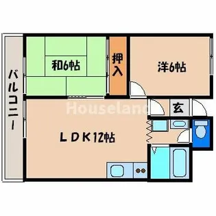 サテンサ堀久【4階】の間取り