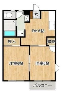 エスポワールハイツB【201号室】の間取り