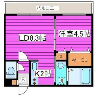 Laplace East(ラプラスイースト)【206号室】の間取り