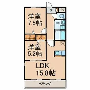 クリスタルステージ【2階】の間取り