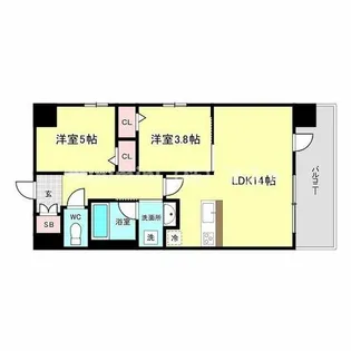 カウニス丸山通【9階】の間取り