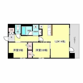 カウニス丸山通【4階】の間取り
