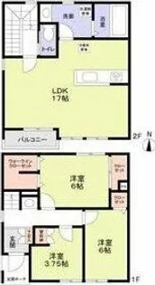 愛知県名古屋市昭和区御器所2丁目【一戸建】の間取り