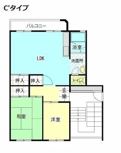 公社賃貸SMALIO さつき【1-408号室】の間取り