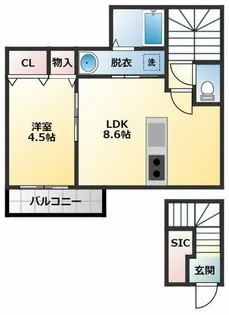 モモワンハウス【1階】の間取り