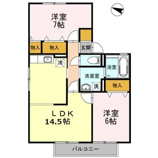 エセルディハイツ A棟【2階】の間取り