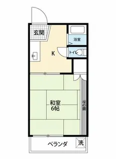 ジュネス羽根【2号室】の間取り