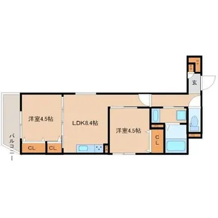 クリエオーレ神田中通4【1階】の間取り