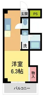ドミトリー甲子園【506号室】の間取り