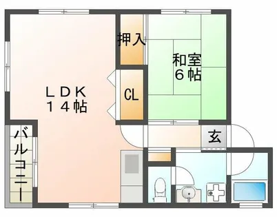 ハイムオオクラ【2階】の間取り