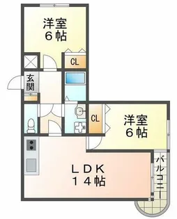 シェトワ西脇【3階】の間取り