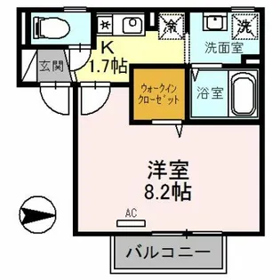 グリーンコート【202号室】の間取り