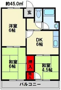 サングリーン中本町【2階】の間取り