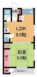 マンション幸【4階】の間取り