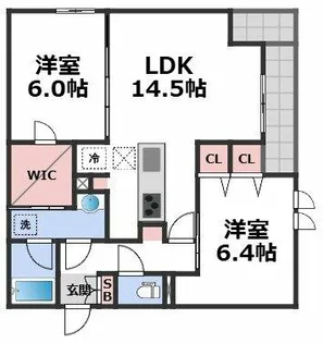 ココルトリシア【1階】の間取り
