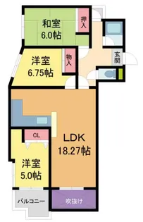 コスモメイト甲陽【3階】の間取り