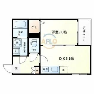 The Crest【301号室】の間取り