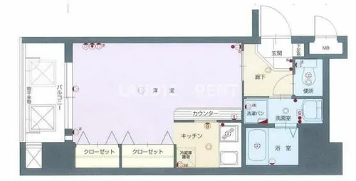 ラフィネス薬院イーストタワー【10階】の間取り