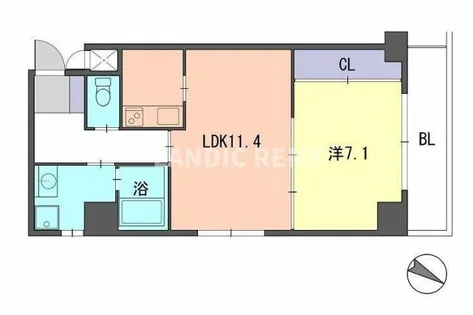 レジデンス住吉【8階】の間取り