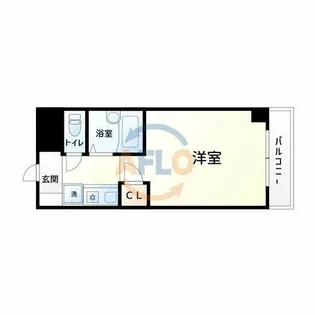 Lakia Maison弁天町【6階】の間取り