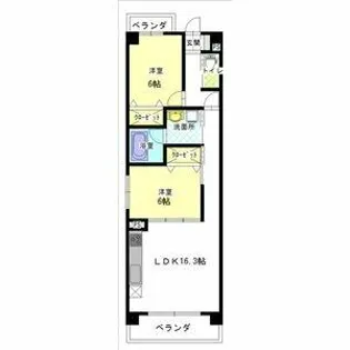 レージュ東海【202号室】の間取り