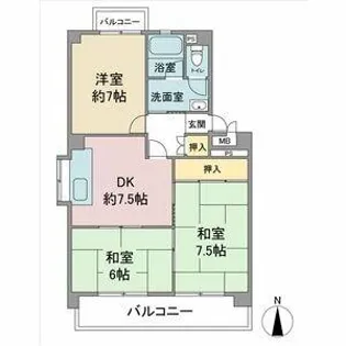 セゾンきさらぎ【3階】の間取り