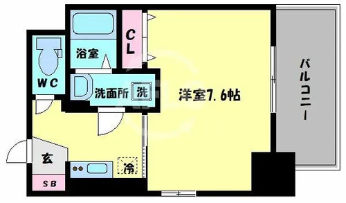 エスリード大阪城アクシス【9階】の間取り