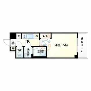 プレサンス新大阪イオリア【6階】の間取り