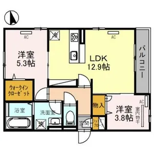 大阪府堺市堺区五月町【アパート】の間取り