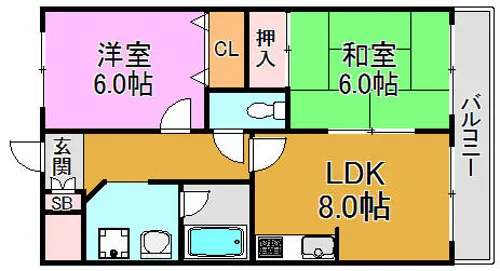 アネックスヒロ【6階】の間取り