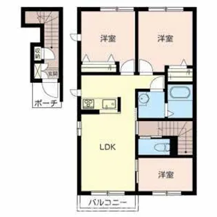 加西市北条町(アリスティオB)【201号室】の間取り