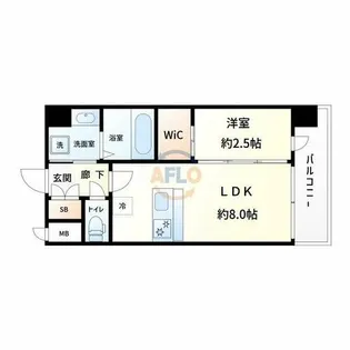 セレニテ南堀江エクラ【903号室】の間取り