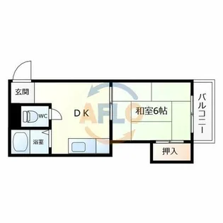 ロイヤル神路1【5階】の間取り