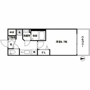 プレサンス新町ウィズジョイ【12階】の間取り