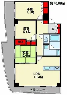 KOKURA TOWER【806号室】の間取り