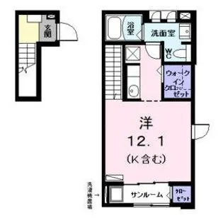 エレガンス牛立【2階】の間取り