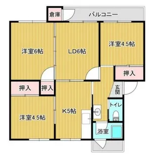 京口団地 10号棟【1階】の間取り