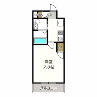 クリスタル昭和【5階】の間取り