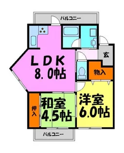 ラ・ベルメゾン長尾台【206号室】の間取り
