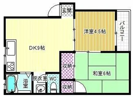 八尾ハイツ【1階】の間取り