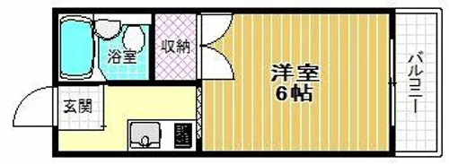 山元マンションD棟【1階】の間取り