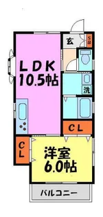 ハナヤシキヒルII【2階】の間取り