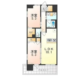 大阪府堺市北区百舌鳥梅町1丁【マンション】の間取り