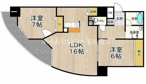 フェルザ住之江公園【8階】の間取り