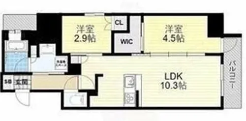 ソルティア天満橋駅前【301号室】の間取り