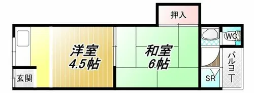 ライズ八尾東太子Ⅱ【2階】の間取り