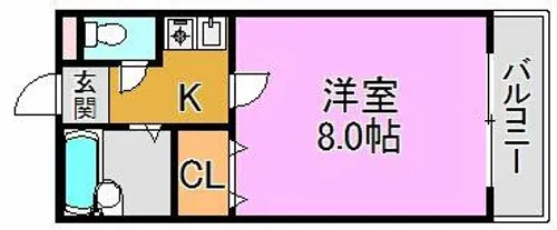 サンライフ長田【4階】の間取り