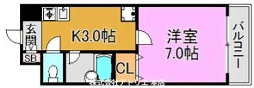 アベニューリップル長田パートⅠ【8階】の間取り