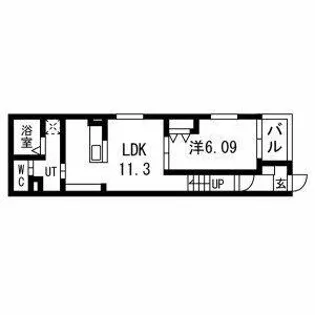リヴェール元中野Ⅱ【2階】の間取り